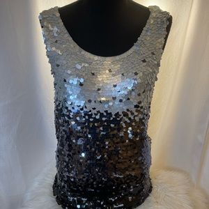 White + Warren Sequin Top